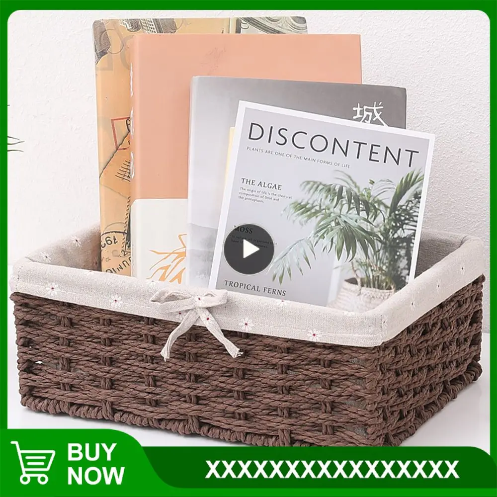 

Non-rough Weaving Safe Storage Baskets Durable Cosmetic Storage Box Environmentally Friendly Hand-woven Weaving Toy Snack Basket