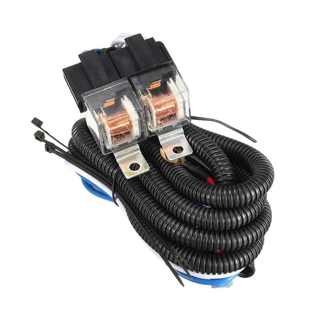 

Металлический автомобильный светильник H4 проводка портативная Универсальная замена нагревательный 12 В ночник кабель с 80А реле