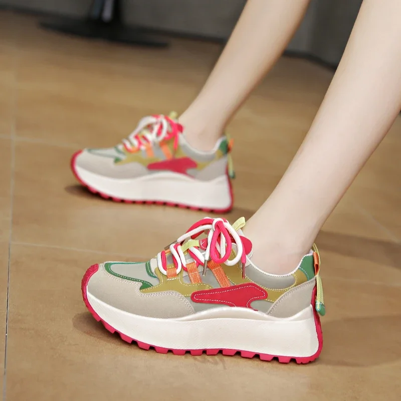 Повседневная спортивная обувь Daddy Shoes Female Ins Tide 2024 осень-зима новые туфли Forrest