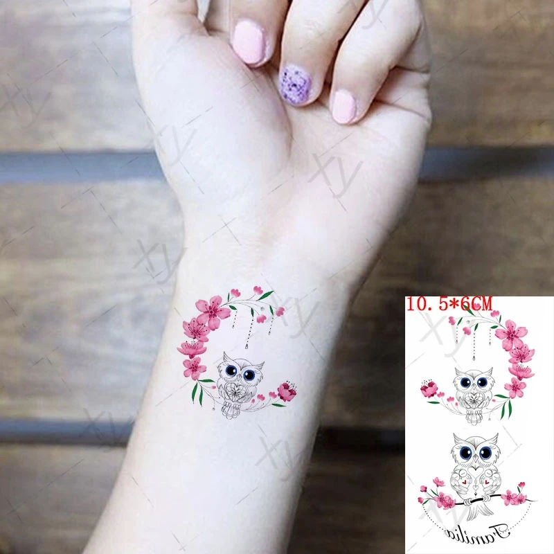 Водостойкая временная татуировка-наклейка на руку для девушек запястье мигающий