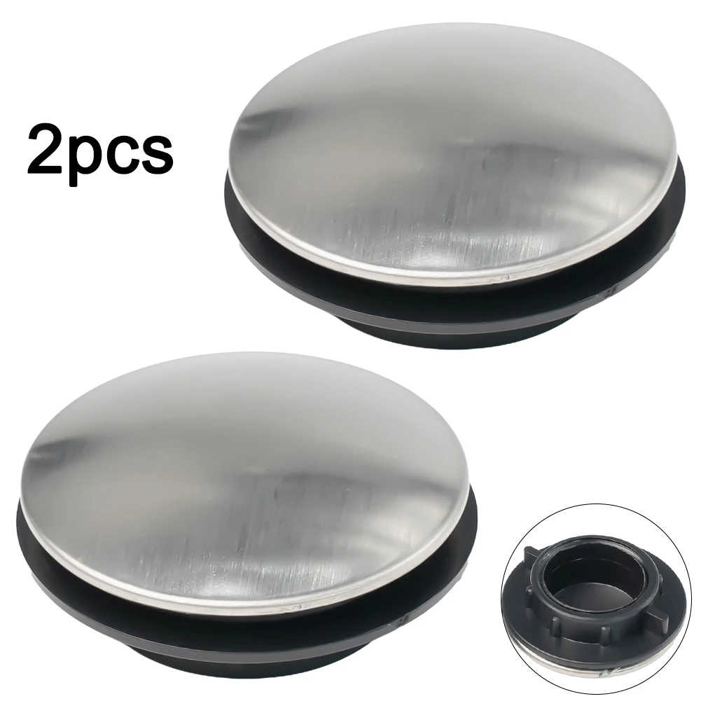 

2 Pcs Stainless Steel Sink Tap Faucet Hole Cover 45mm Water Blanking Plug Basin Cover Stopper Drainage Seal Kitchen Accessories