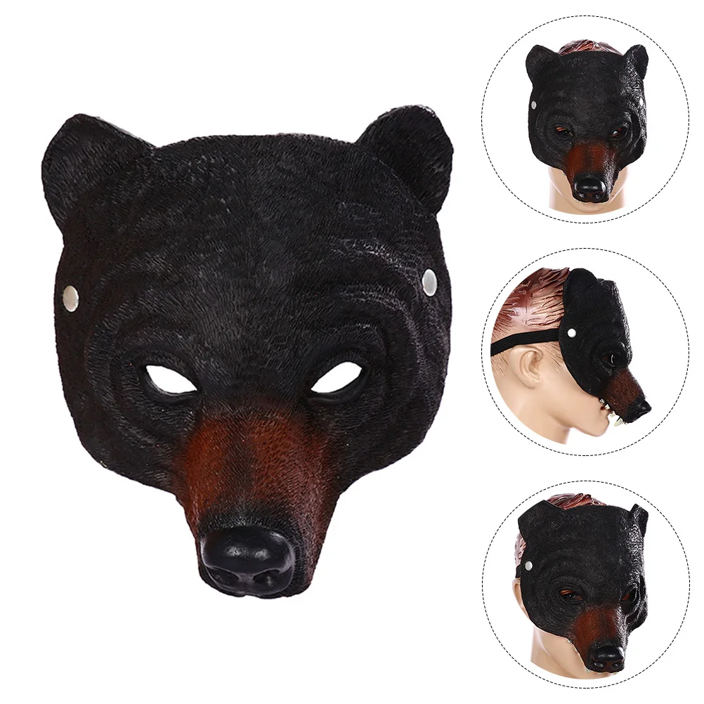 

Black Bear Mask Dance Party Decorations Kids Men's Mens Mardi Gras Masquerade Man Craft Masks Bulk Therian