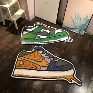 mat anti slip sneaker shaped doormat for welcome entrance door modern rugs living balcony bathroom printed carpet hallway bath free global shipping