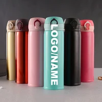 Logo Name Customize Vacuum Flask Stainless Steel Thermos Bottle Classic Style Insulated Water Bottle Girls Thermos Mug Tea Mugs