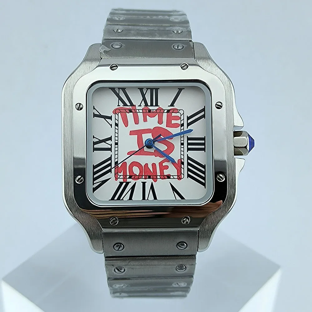 Часы наручные NH35 с квадратным циферблатом