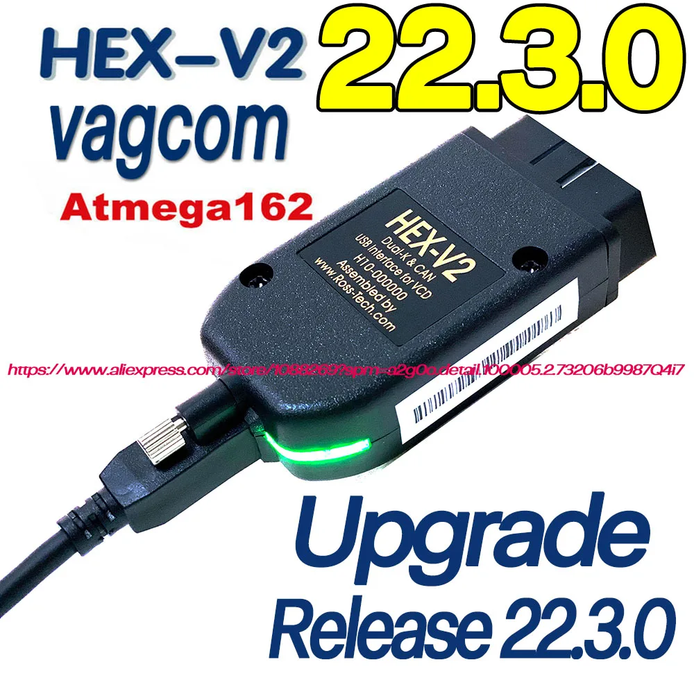 Новинка 2022 года, сканеры VAG COM 21,9 VAGCOM 22,3 OBD Hex Can V2 для автомобилей VW AUDI Skoda с 1996 -2017 года, Vag22.3 Atmega162