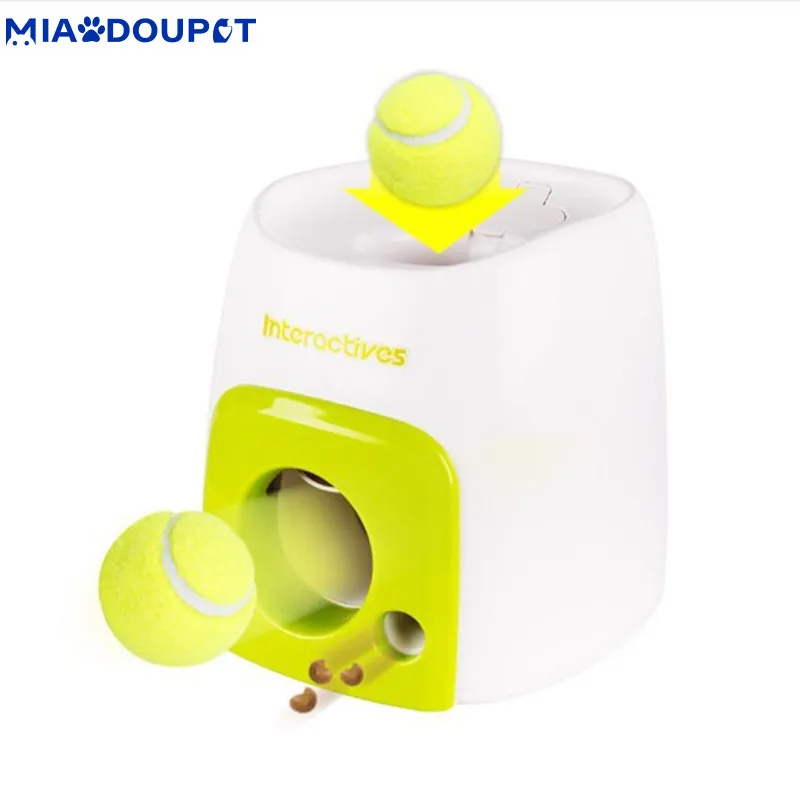 

MIAODOUPET Novelty Tennis Reward Machine for Small Dogs Interactive Teeth Mill Toy Large Chew Accessories