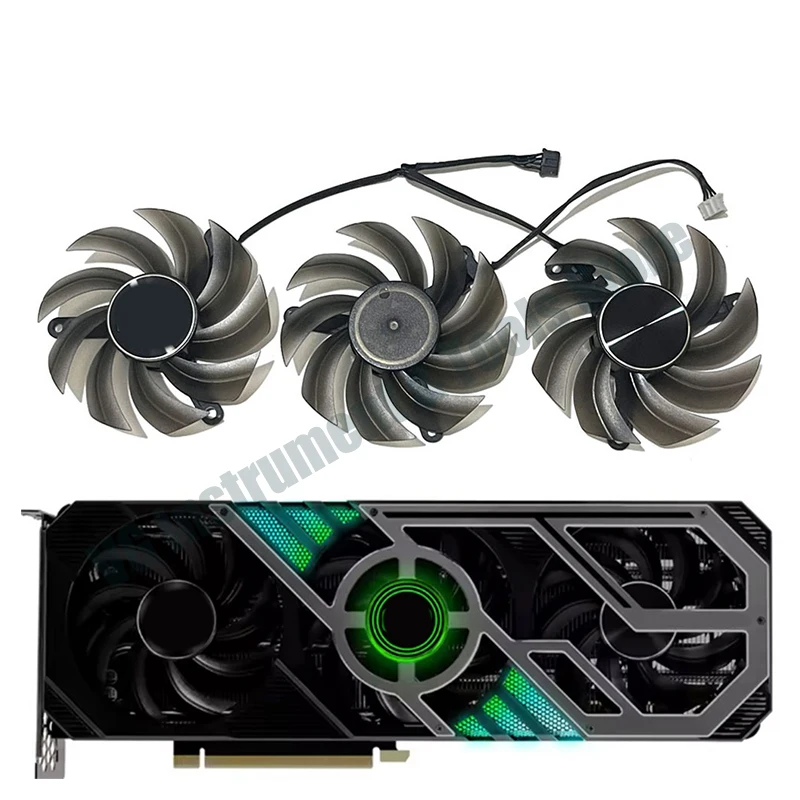 Фото НОВЫЙ Вентилятор охлаждения для видеокарт 83 мм RTX 3060TI 3070 3080 GPU, совместимый с PALIT RTX 3060TI 3070 3080 3080TI 3090 GamingPro №1