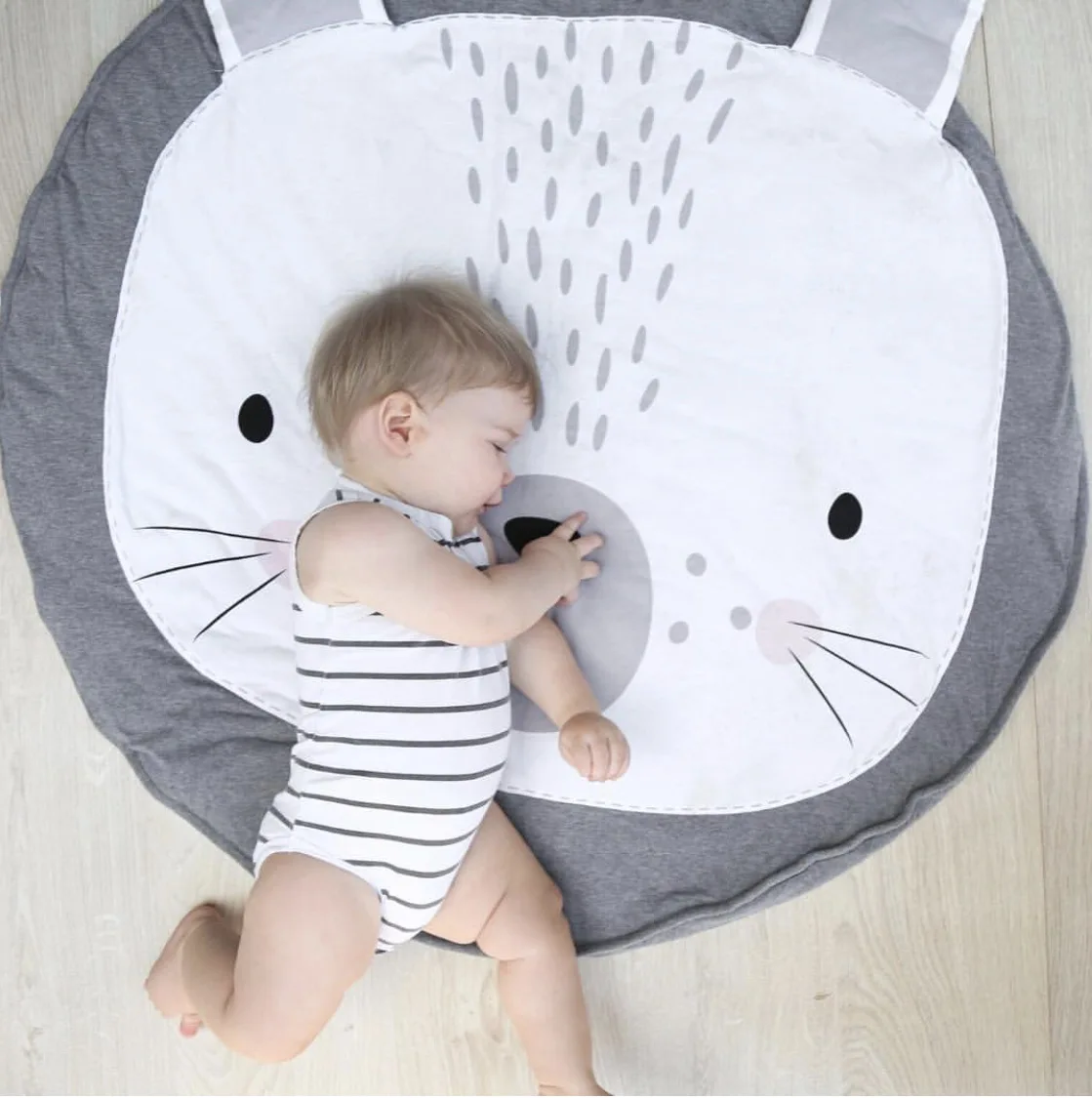 

85CM Tapis Rond Enfant Cartoon Animals Baby Play Mats Alfombra Bebe Acolchada Alfombra Infantil Plegable Baby Speelgoed