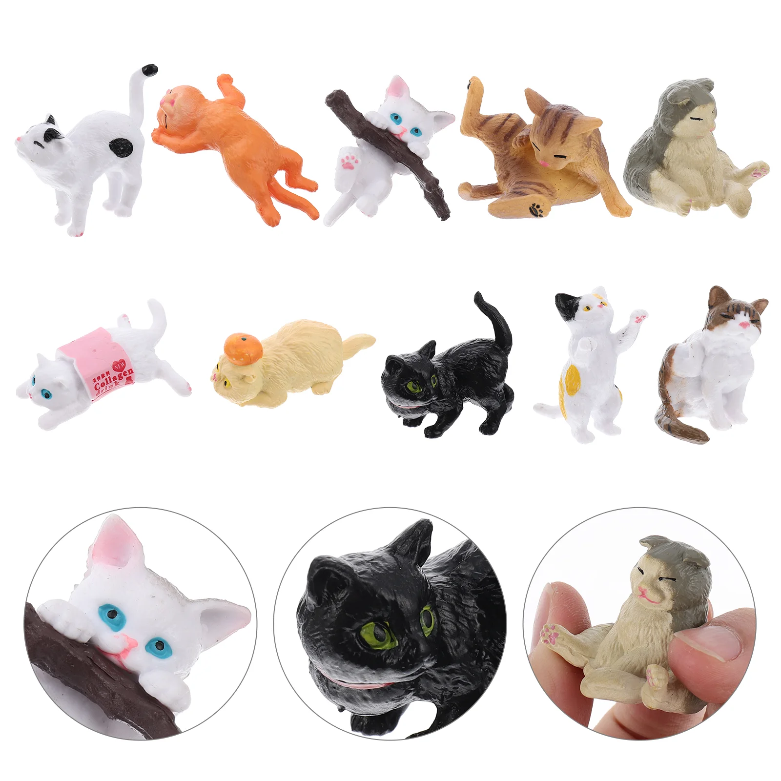 

Cat Miniature Toy Decor Figurines Cake Figure Landscape Micro Figures Educational Toys Character Toppercartoon Cats Animal