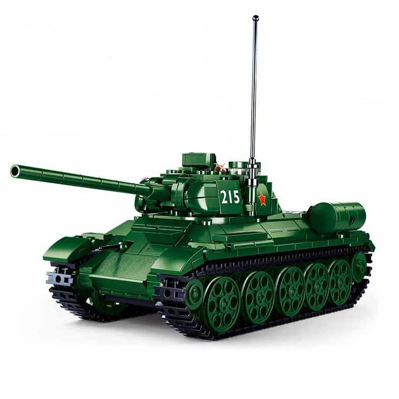 

497Pcs Military Series Educational Building Blocks Toys For Kids Boys DIY Birthday Gift 215 Tank Model Small Bricks Sluban 0982