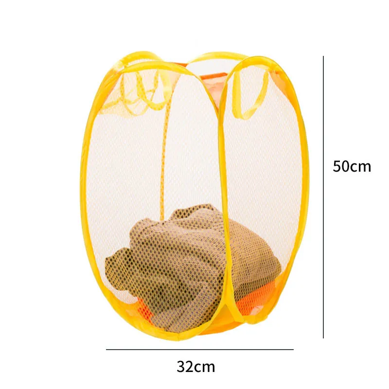

Folding Laundry Basket Home Storage Box Organiza Hamper Cartoon Pop Up Open Mesh Laundry Dirty Sorting Basket Kids Toys Sundries