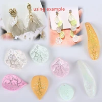 colorful acrylic crackedbursting frosted leafflower loose beads handmade diy headdressearrings parts beads jewelry findings