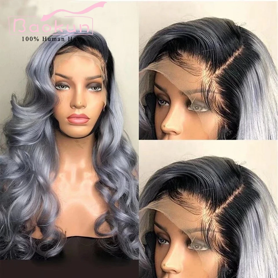 Парик из натуральных волос с эффектом омбре 13x4 13x6