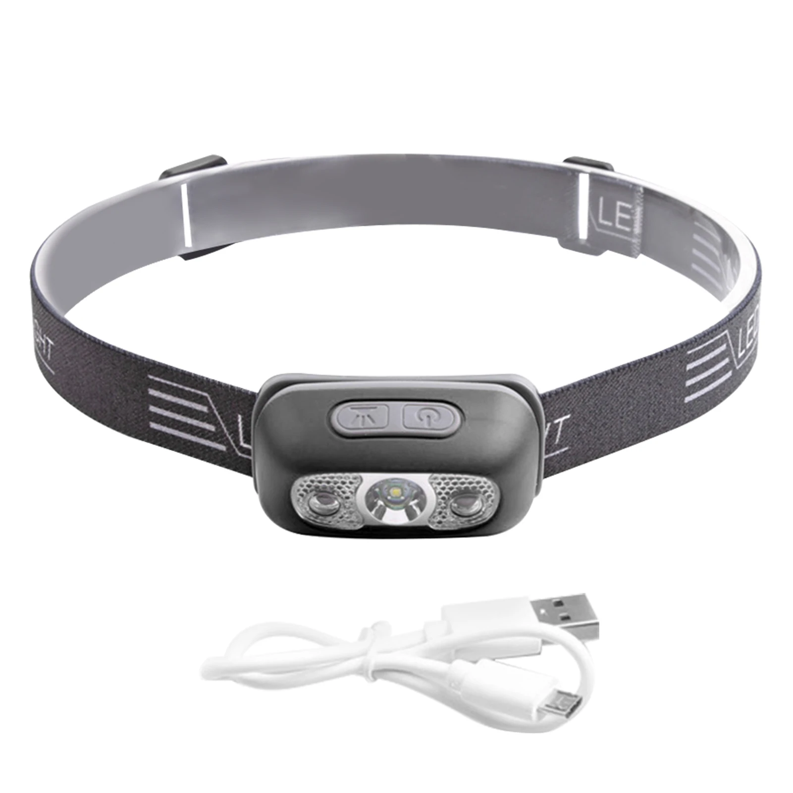 

Фонарь налобный светодиодный туристический, 3 режима, зарядка от USB