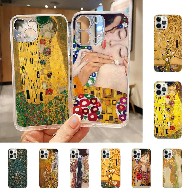

YGustav Klimt Tree Life Kiss Phone Case For Iphone 7 8 Plus X Xr Xs 11 12 13 Se2020 Mini Mobile Iphones 14 Pro Max Case