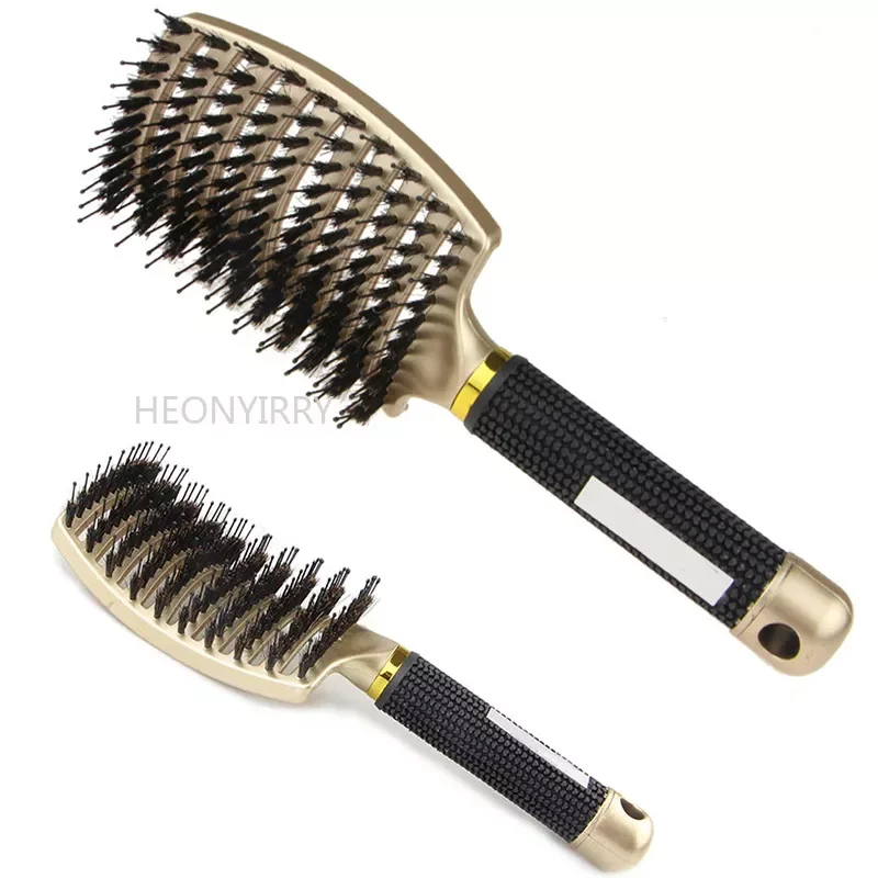 

Brush Scalp Massage Comb Hairbrush Bristle&Nylon Women Wet Curly Detangle Hair Brush for Salon Hairdressing Styling Tools