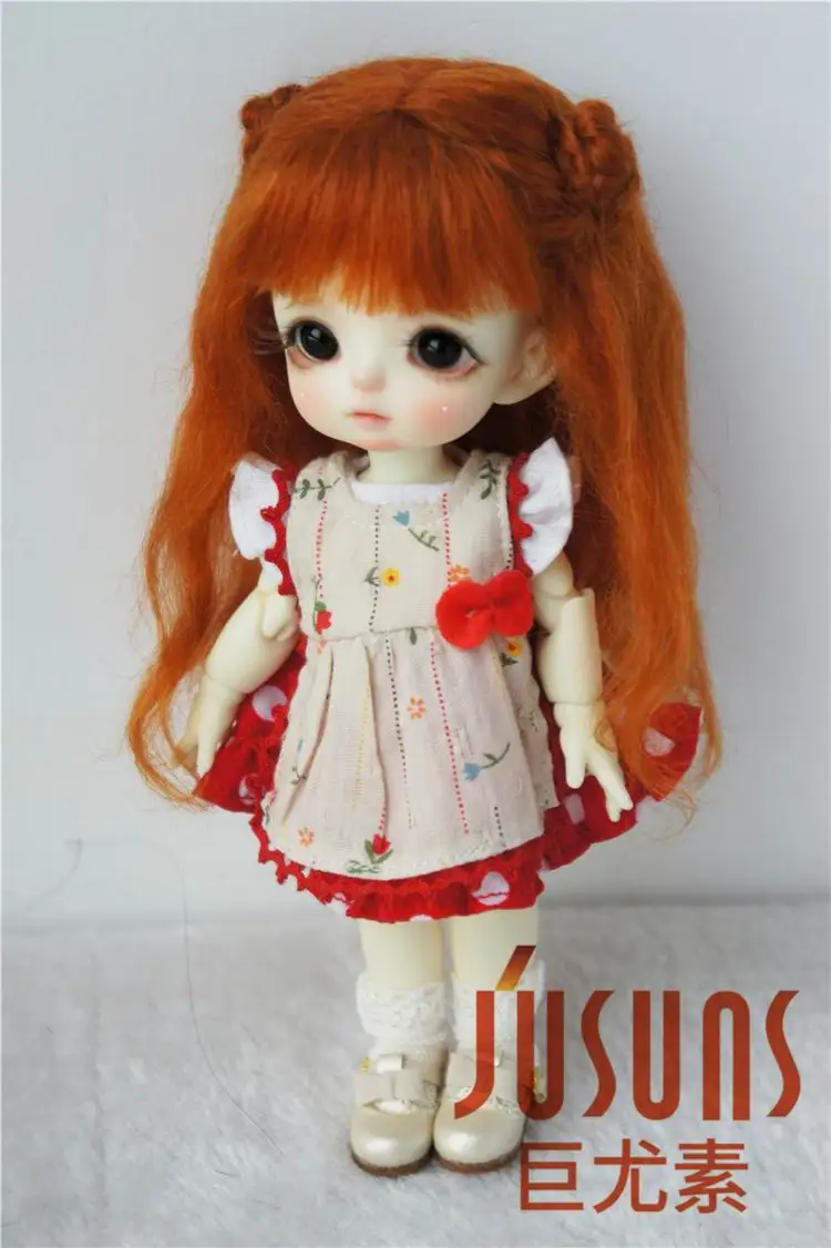 JD252 Парик 1/8 1/6 Дешевые милые длинные вьющиеся парики из мохера BJD Костюм для куклы