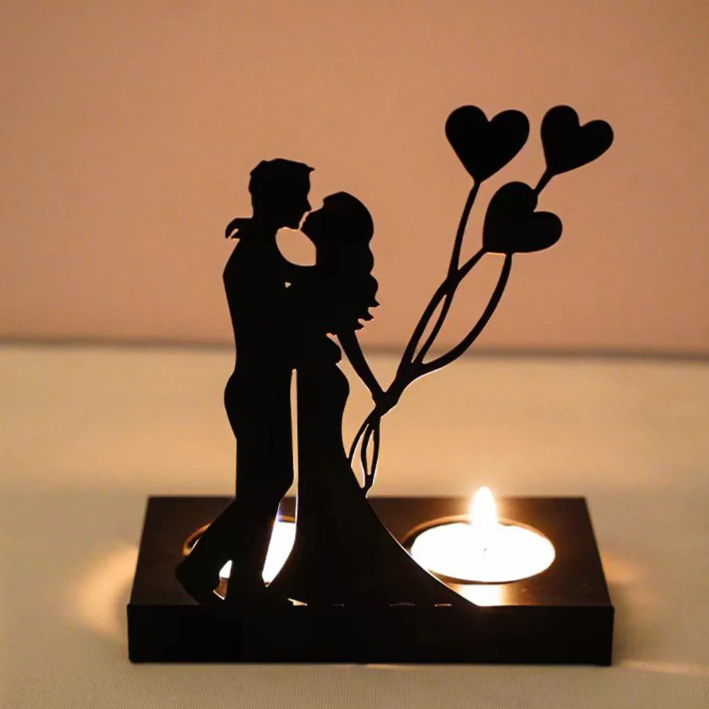 

Creative Wedding Decor Props Candlestick Decor Valentine's Day Proposal Embrace Confession Atmosphere CandleLamp Party DIY Decor