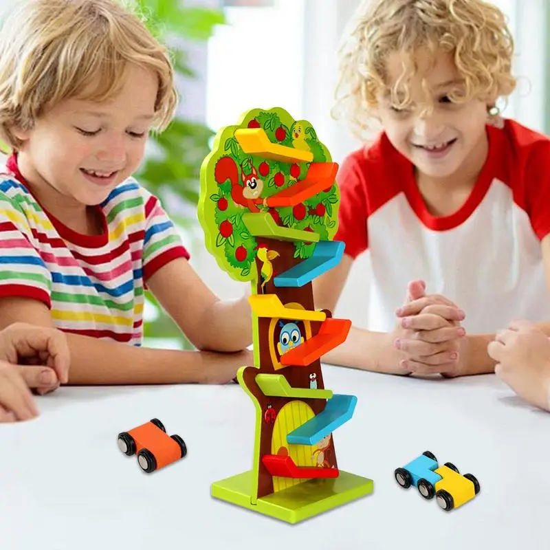 Деревянная игрушка-рамп с изображением белки животного гоночная машина для