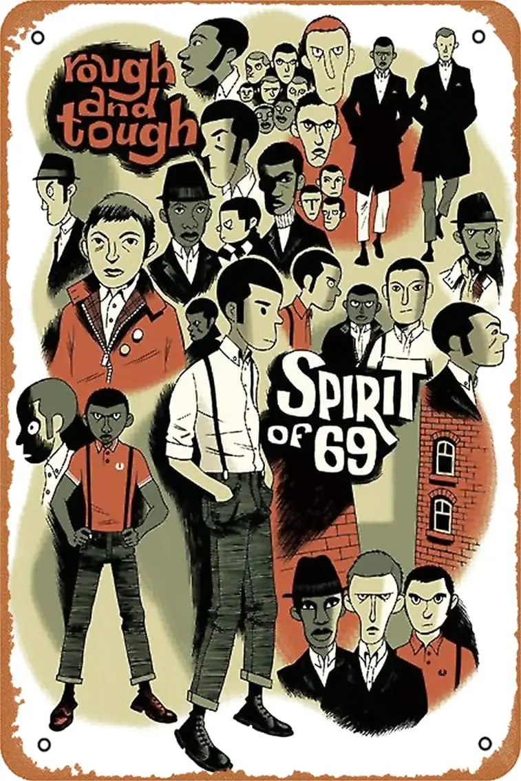 Skinhead: Spirit Of 69 Металлический принт Ретро Металлическая жестяная винтажная вывеска