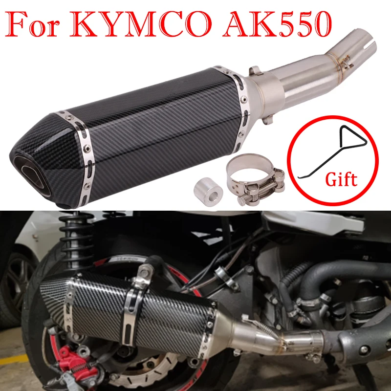 

Slip On For KYMCO AK550 Yoshimura Motorcycle Exhaust Escape DB Killer Modified Middle Link Pipe Connecting 51mm Moto Muffler