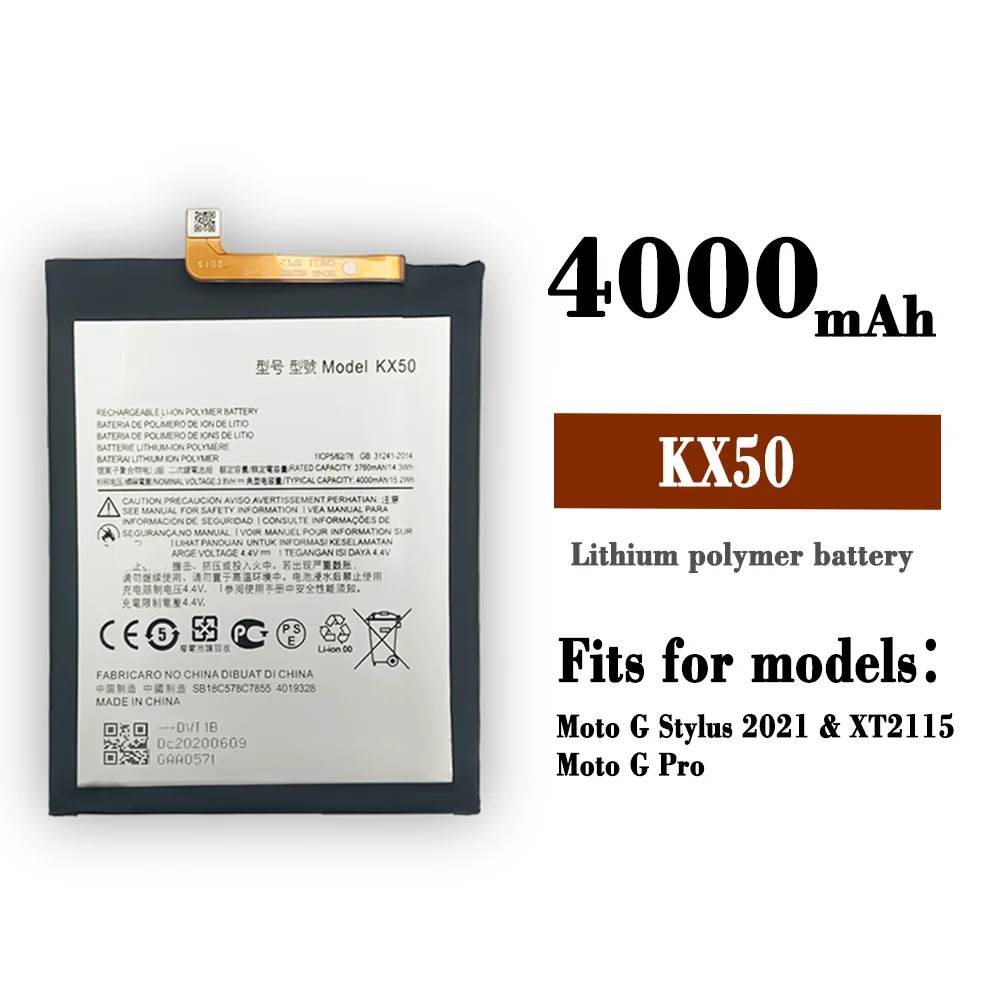 New Battery 4000mAh KX50 Battery For motorola moto G Stylus XT2043-4 KX50 Mobile Phone Batteries