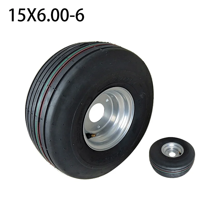 

15x6.00-6 Vacuum Tire With Wheel Hub Fits For 168cc Go Kart Atv Motorcycle Wheel Rim Tubeless Tyre Wheel Parts