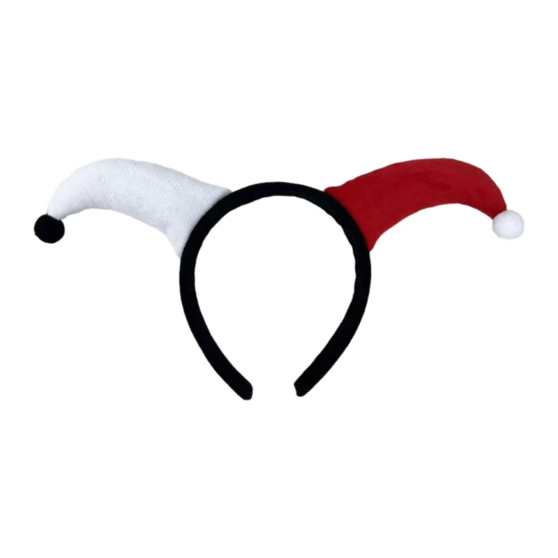 

F42F Очаровательный головной убор с рогом клоуна, повязки для выпускного вечера на день рождения, забавные головные уборы, шут,