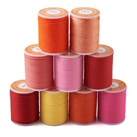 9 rollsset 1mm waxed polyester cord twisted cord mixed color about 11mroll for diy jewelry making bracelets necklaces