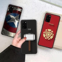 bandai marvel dc hero weapon logo phone case soft for samsung galaxy note20 ultra 7 8 9 10 plus lite m21 m31s m30s m51 cover