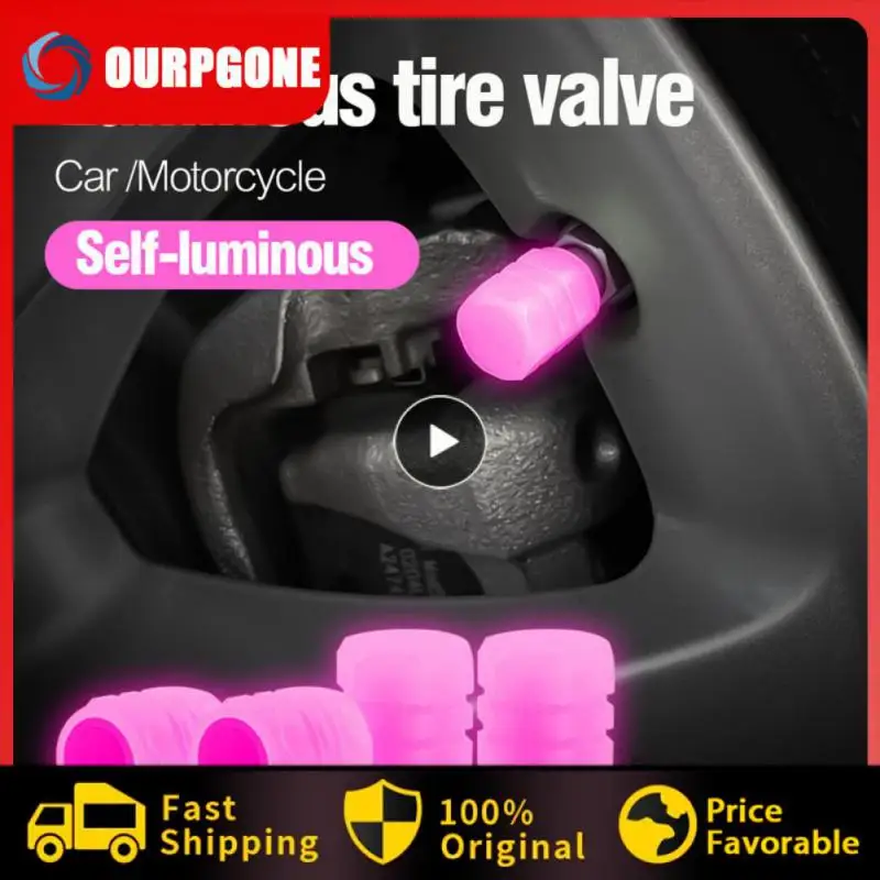 

Waterproof Fluorescent Valve Cap Luminous Tire Valve Cap Dustproof Car Tire Valve Caps Durable Car Accessory Universal Stem Caps