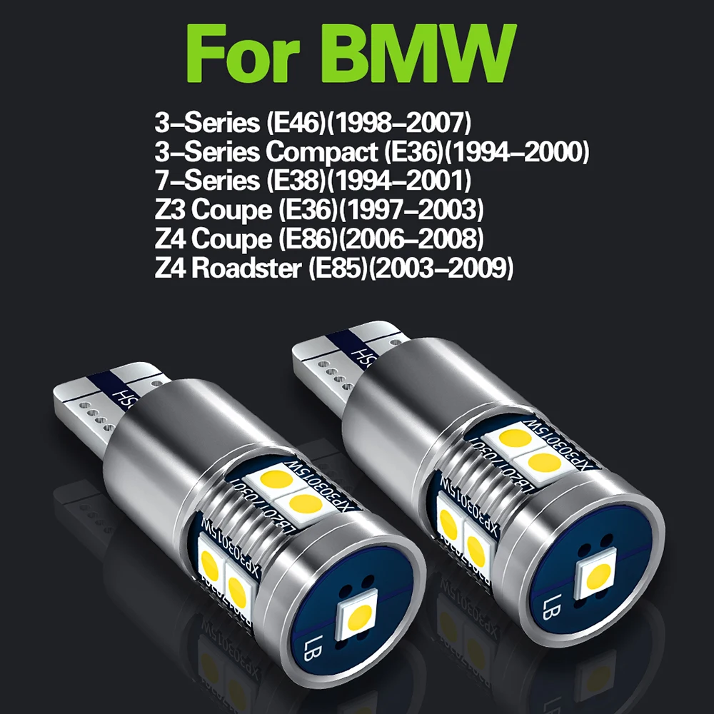 2x светодиодсветодиодный парковосветильник лампы габаритные огни W5W T10 2825 Canbus без