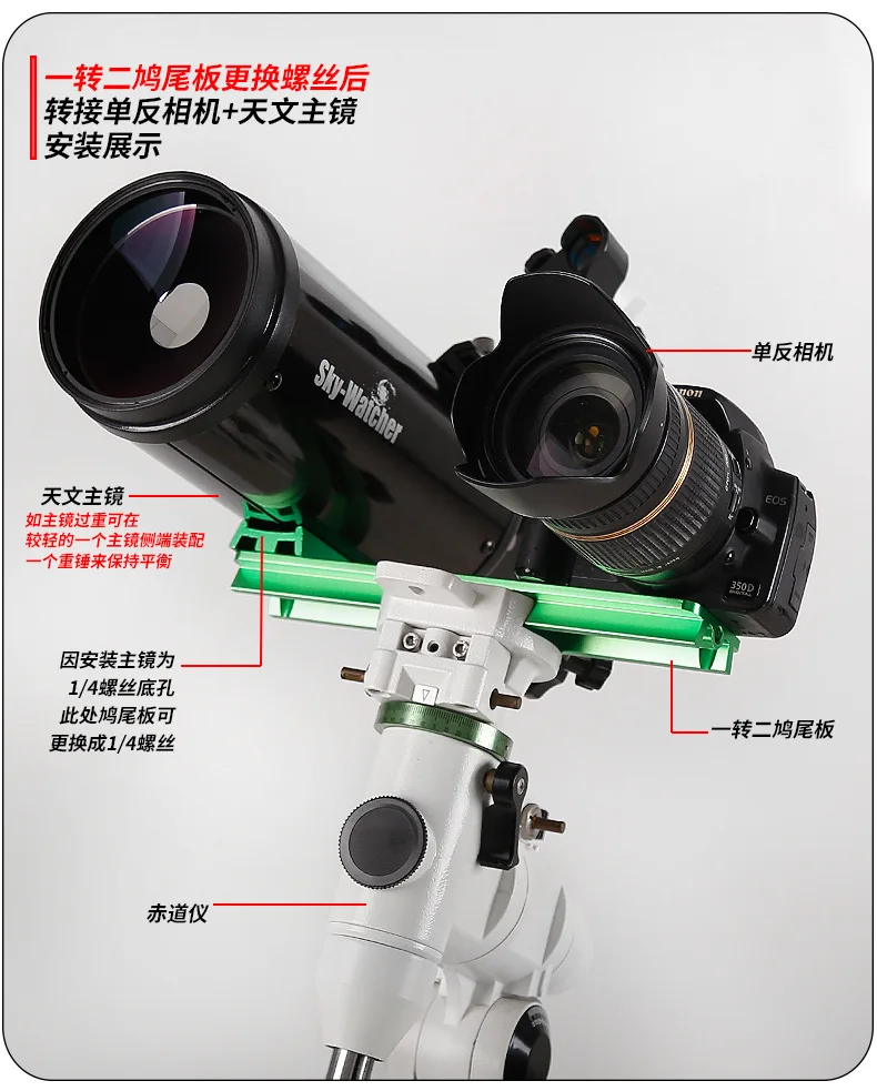 Металлическая пластина Angeleyes 250 мм экваториальный телескоп ласточкин хвост один