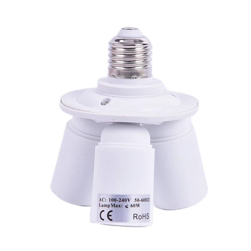 

3 In 1 E27 Base Socket Splitter Light Lamp Bulb Adapter Holder Converter 110V-230V
