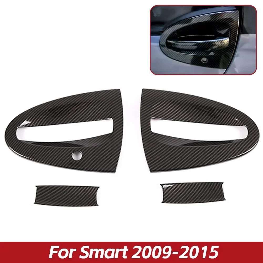 

2/4 шт. защитный чехол на дверную ручку автомобиля, наклейка из АБС-пластика на дверную ручку, Аксессуары для Smart W451 Fortwo 2009 ‑ 2015