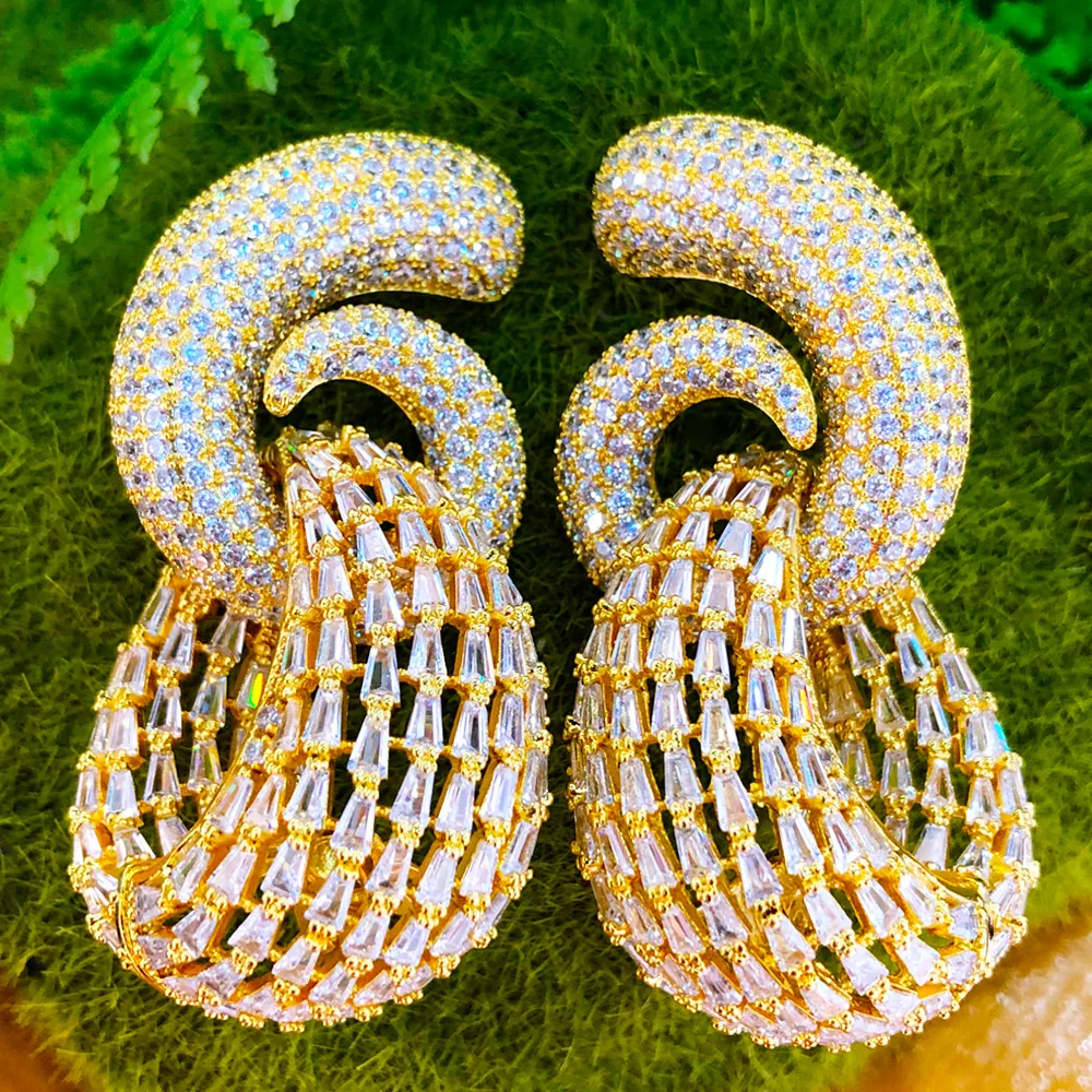 Missvikki Роскошные модные полые большие серьги-подвески для женщин свадебные нежные