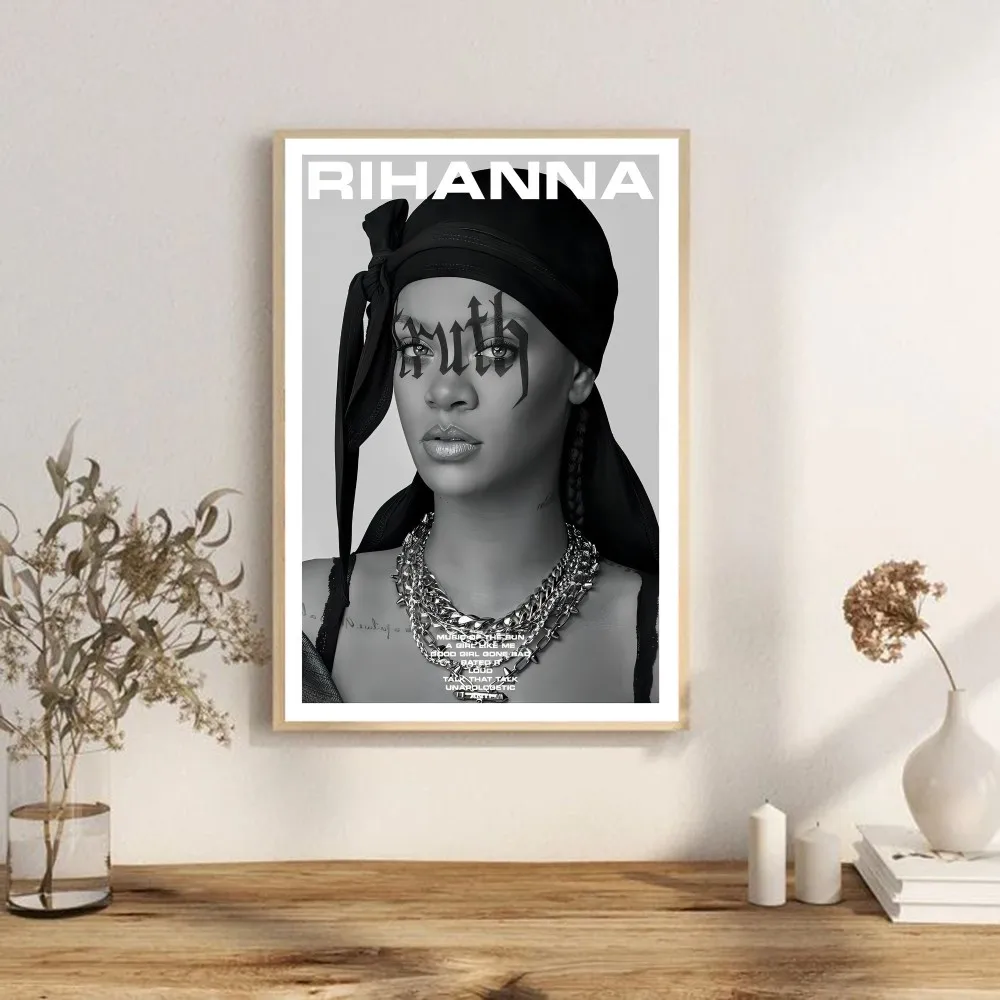 Singer R-RIHANNA DIY липкий плакат белая бумага печатные плакаты художественное
