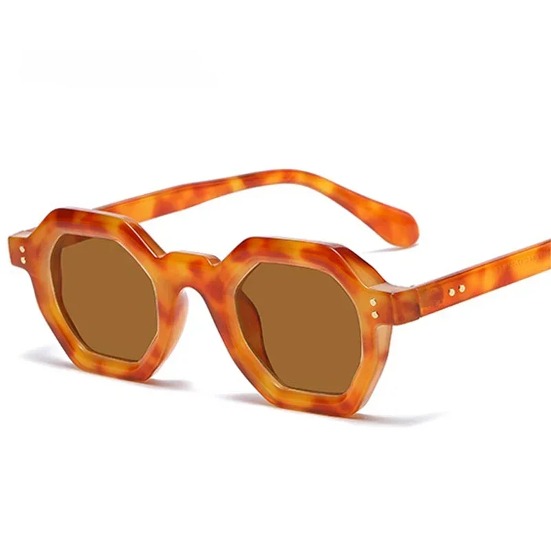 Ретро многоугольные квадратные солнцезащитные очки модные женские маленькие