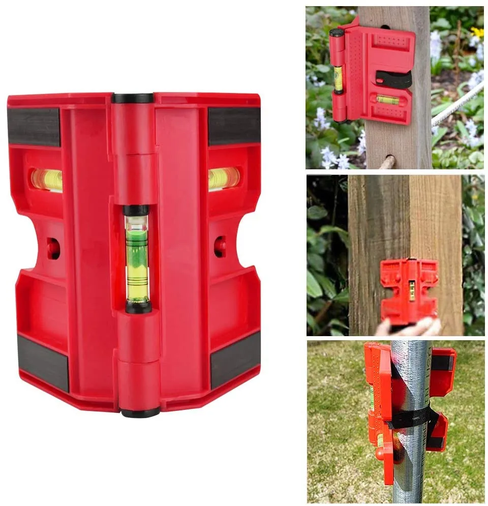 

Angle Gauge Spirit Level Fence Post Pipe Magnetic Inclinometer Adjustable With Strap Horizontal Vertical Magnetic Gauge