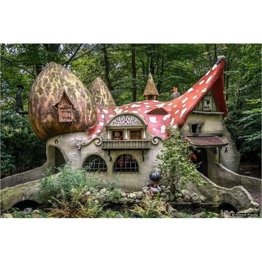 Нидерланды Парк Efteling Алмазная картина DIY Полный квадратный круглый мозаика