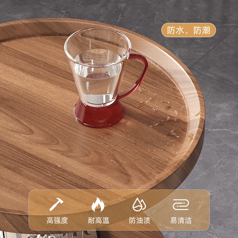 Скандинавский круглый журнальный столик для хранения вещей стол отдыха