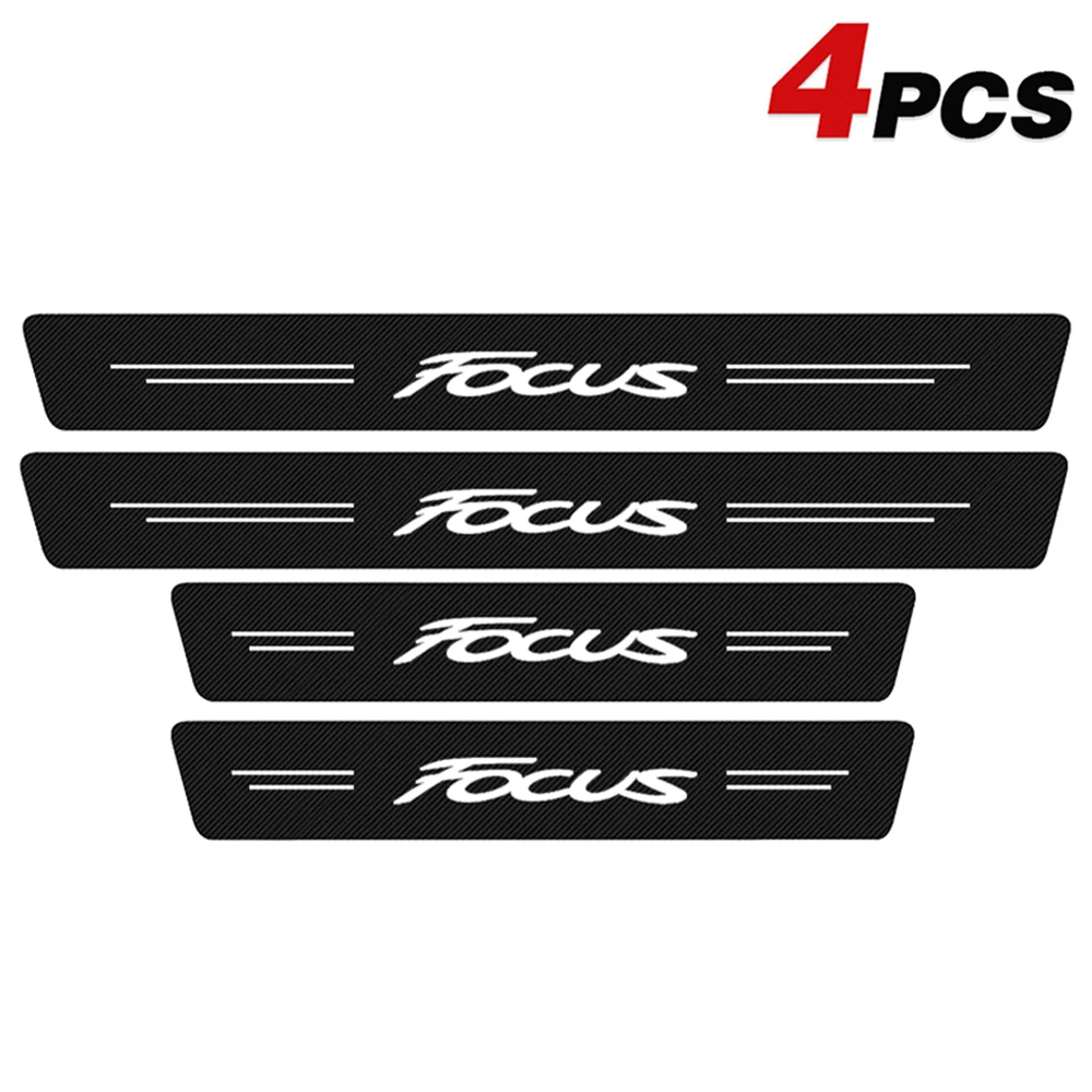 

4 шт., наклейки на порог автомобиля Ford Focus, 58x7,9 см