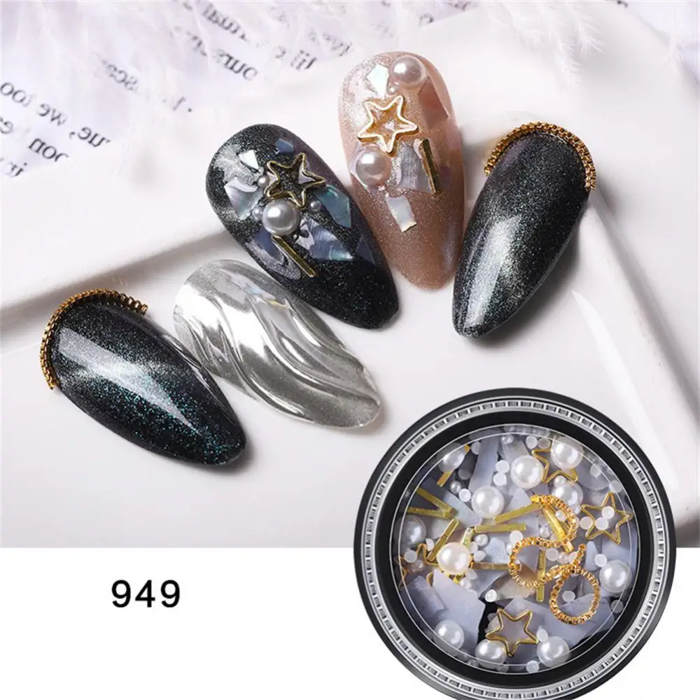 

3D Abalone Shell Nail Art Decorations Glitter Irregular Marble Mica Slice Gradient Pearl Jewelry Manicure Paillette Flakes
