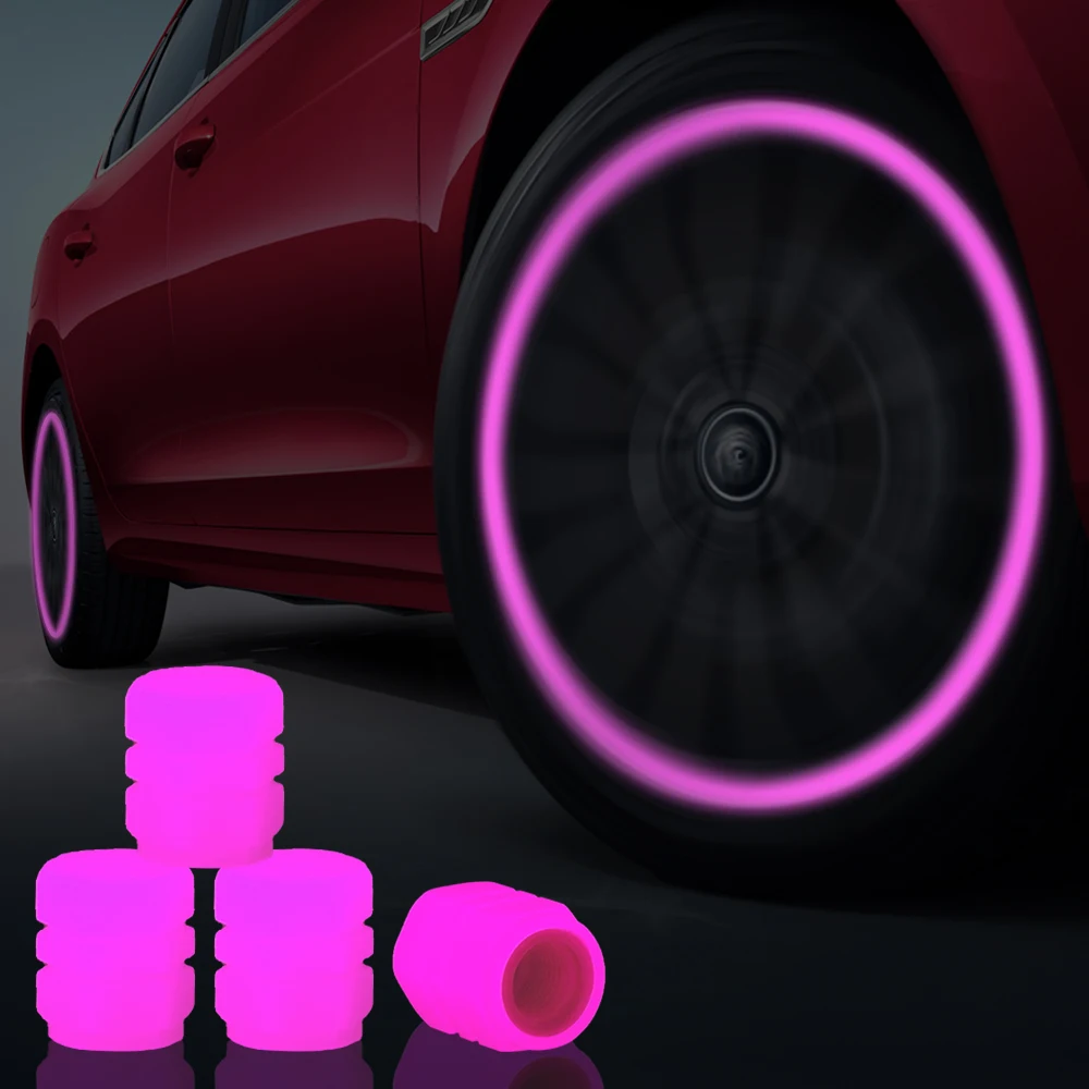 

Колпачки для клапанов автомобильных шин 20 шт., разноцветные светящиеся колпачки клапанов для мини-мотоциклов, декоративные аксессуары для автомобиля