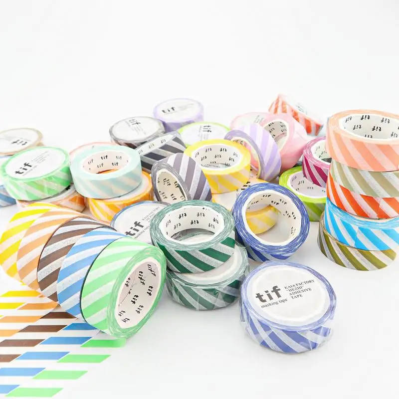 

Washi Tape Can Write Diagonal Stripe Whole Roll of 10M Border Stickers Basic Hundred Hand Ledger Stationery Office Supplies