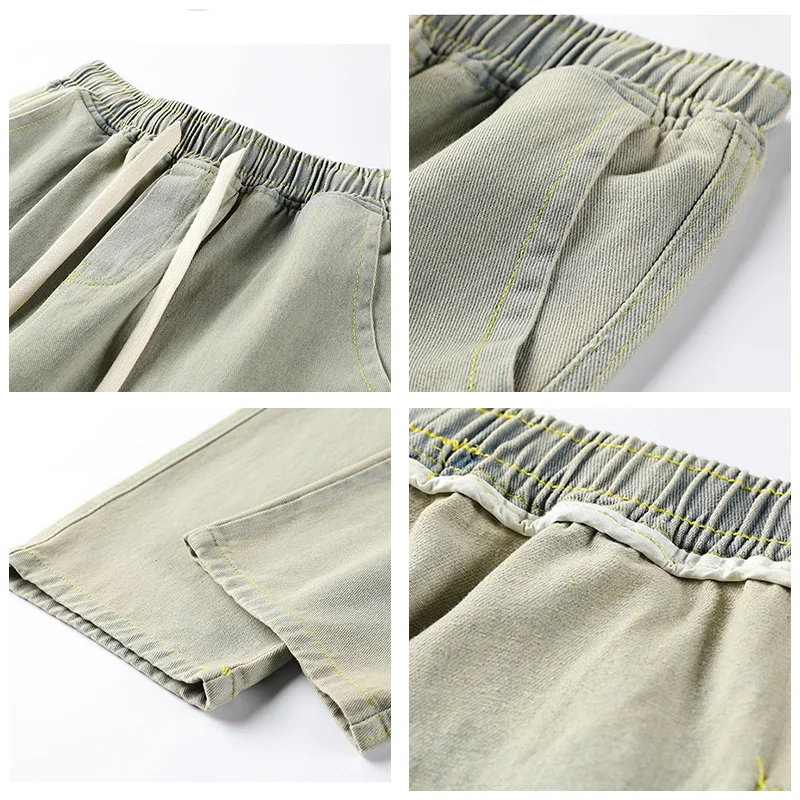 Свободные мужские джинсы в стиле ретро весна-осень удобные тонкие стильные