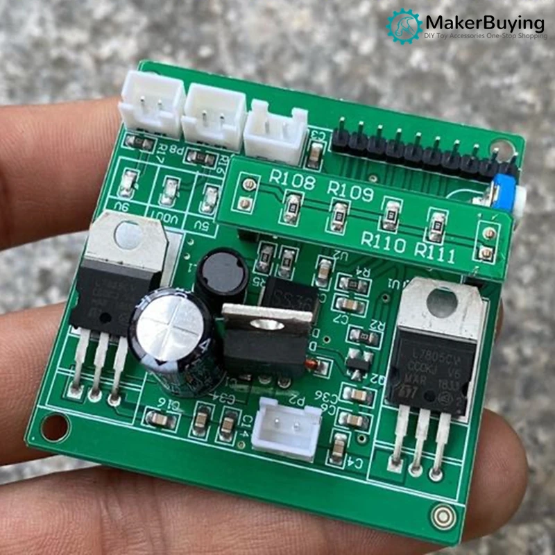 

12-24VDC voltage drop board output 3 channels 5V9VVOUT21V adjustable DIY adjustable DC power board