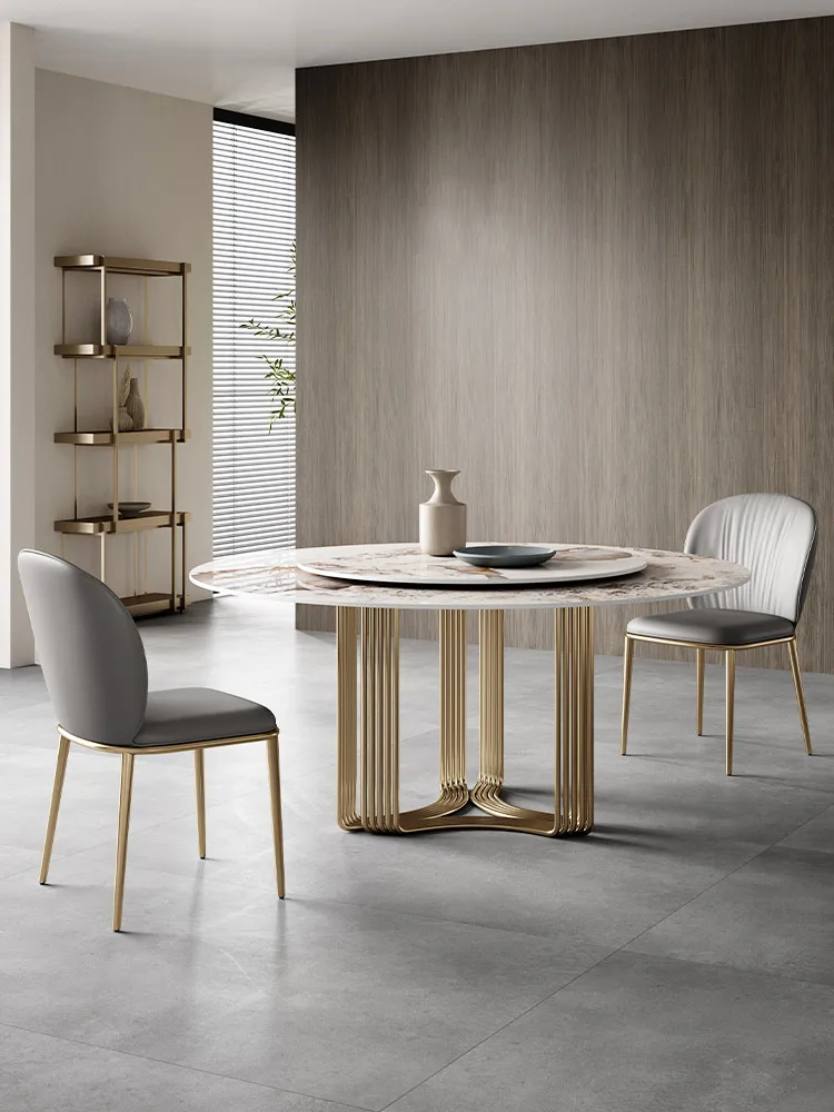 Светильник роскошный круглый стол маленький Современный Простой Мраморный