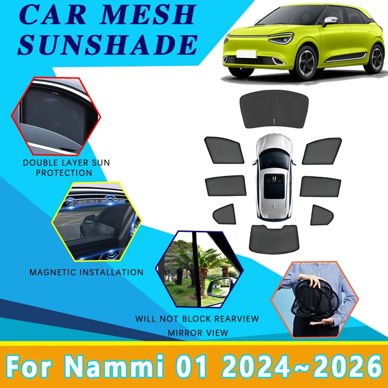 Магнитный солнцезащитный козырек для Dongfeng Nammi 01 Box 2024 ~ 2026 Innoson IVM EX02 от солнца на